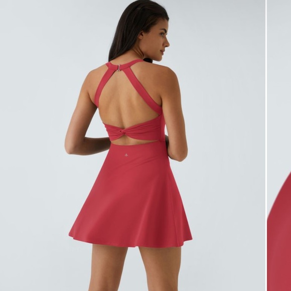 HALARA Other - Halara Backless Twisted Active Dress Salsa Red